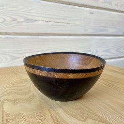 TONED BOWL OF NATURAL WOOD (W 013)