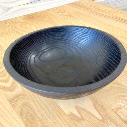 CHARRED BOWL OF NATURAL WOOD (W 002)