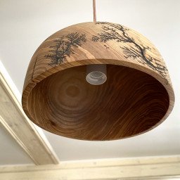 CHANDELIER OF NATURAL WOOD (W 016)