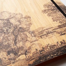 WOODEN NOTE BOOK OF A5 FORMAT